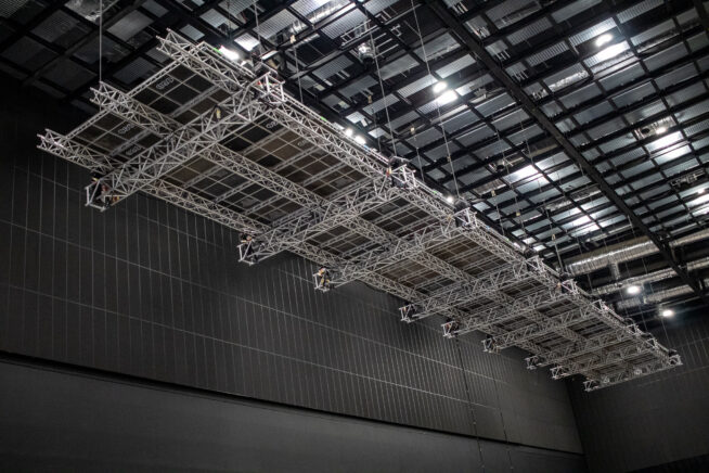Rigging Grid Flooring Installation at Aberdeen Arena